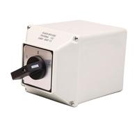 PokFhgur SZW26/LW26-32 32A 3 Position 2 Phase 1-0-2 Automatic Universal Changeover Rotary Knob Cam Switch with Waterproof Box