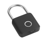 PokFhgur Waterproof Keyless Smart Fingerprint Padlock USB Charging Fingerprint Lock 0.2sec Unlock Security Door Lock A