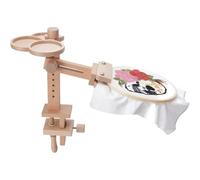 PokFhgur Wooden Adjustable Embroidery Hoop Holders Stand in Beech Wood for Stitching Stands Hands Sturdy for DIY Craft Needlework