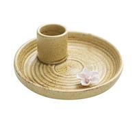 PokFhgur Yellow Icense Holder, Ceramic Incense Holder, Simple, Modern Terracotta Incense Burner Sage Holder