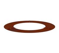 pokgdf Modern Decorative Tree Ring for Flat Tree Base, Brown Weathering Steel, 50/80 cm, Garden Root Protection and Landscape Enhancement Accessory