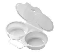 POKI Microwave Egg Poacher Feature Non Stick Draining Poachers Leak Proof Food Grade Materials Cookware Boiler Kitchen Essentials Cooker For Perfect Poached Eggs BPA Free (PLASTIC), White