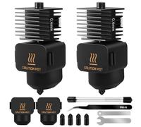 POKIENE 29 PCS Upgrade Hotend Kit, 3D Printer Print Head Hot End Heating Block Kit with 0.4mm Hardened Steel Nozzle, Silicone Socks & Nozzle Cleaning Needles for Bambu Lab A1/A1 Mini 3D Printer