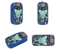 POKIKKJH Large Capacity Pencil Case Pencil Bag Beautiful Moth Print Double-Zipper Pen Case