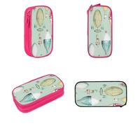 POKIKKJH Large Capacity Pencil Case Pencil Bag Cartoon Balloon Print Double-Zipper Pen Case