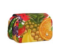 POKIKKJH Large Capacity Pencil Case Pencil Bag Fresh Fruits Pineapple Print Double Clamshell Pen Case