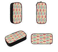 POKIKKJH Large Capacity Pencil Case Pencil Bag Ladybugs Cartoon Pattern Print Double-Zipper Pen Case