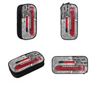 POKIKKJH Large Capacity Pencil Case Pencil Bag London Red Telephone Booth Print Double-Zipper Pen Case
