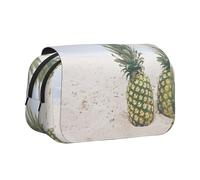 POKIKKJH Large Capacity Pencil Case Pencil Bag Pineapple Painting Print Double Clamshell Pen Case