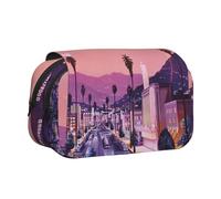 POKIKKJH Large Capacity Pencil Case Pencil Bag The Old Hollywood Print Double Clamshell Pen Case