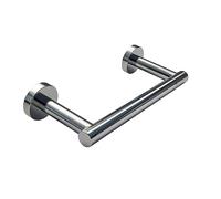 POKIM Chrome Toilet Paper Holder - Polished Metal Bathroom Flexible Pivot Tissue Roll Holder on Wall Mounted, Sturdy SUS 304 Stainless Steel Toilet TP Large Mega Roll Holder Modern Silver