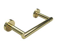 POKIM Gold Toilet Paper Holder - Metal Bathroom Flexible Pivoting Tissue Handle on Wall Mounted, SUS 304 Stainless Steel Adjustable TP Large Mega Roll Holder Classic Matte