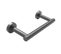 POKIM Gray Toilet Paper Holder Wall Mount, Dark Grey Bathroom Toilet Paper Holder for SUS 304 Stainless Steel, Double Post Pivoting Toilet Paper Roll Holder for Bathroom RV Paper Towels for TP