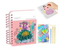 Poking Art Craft Set - Princess Fancy Dress Craft with Stickers and Colour - Creative Plug-In Game for Girls Preschool Travel Car Plane Birthday Christmas