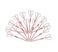 Pokinge 100pcs Wooden Cocktail Picks Creative Scissor Shape Cocktail Sticks Pick Heart Martini Drink Fruit Picks Party Supplies Outdoor Decor (Red)(red), (YTMB13H81-R/QISI7)