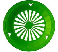 Pokinge 10Pcs Plastic Paper Plate Holders,Reusable BBQ Plates Non- Stick Grill Plate Churrasco Hollow Plate Paper Holder with Snap in Grooves Camping Supplies(Green)