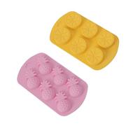 Pokinge 2pcs Fruit Candy Mould Fruit Shaped Silicone Mould Watermelon Pineapple Shaped Mould Candy Mould for Fondant Chocolate Baking Candle Mould Random color