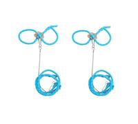 Pokinge 2pcs Hamster Leash Lovely Adjustable Pet Hamster Harness Rope Mouse Vest for Walking Lead Nylon Rope Pet Supplies Cute Small Mouse Vest Hamster Leash