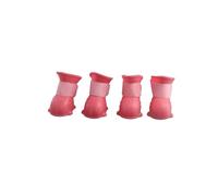 Pokinge 4 Pcs Pet Dog Rain Shoes, Candy Colors Waterproof Puppy Boot Cute Pet Sneaker for Small Dogs Anti-Slip Soft TEP Pet Paw Protector