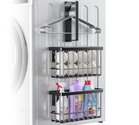 POKIPO Magnetic Dryer Ball Holder,Magnetic Hanger Holder Basket Magnetic Lint Bin No Tools Install for Laundry Room Fridge Storage Hanger Organizer