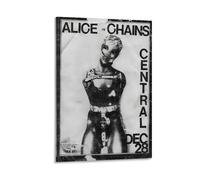 POKKMNJB Alice In Chains Rock Band Posters Aesthetic Canvas Wall Art Print Home Decor for Bedroom Living Room24x36inch(60x90cm) Frame-style