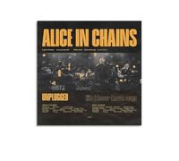 POKKMNJB Alice In Chains Rock Band Posters Aesthetic Canvas Wall Art Print Home Decor for Bedroom Living Room12x12inch(30x30cm) Unframe-style