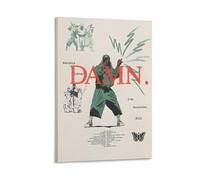 POKKMNJB Kendrick Poster Lamar Damn Posters Aesthetic Canvas Wall Art Print Home Decor for Bedroom Living Room08x12inch(20x30cm) Frame-style