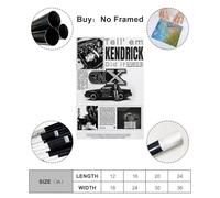 POKKMNJB Kendrick Poster Lamar Gnx Album Posters Aesthetic Canvas Wall Art Print Home Decor for Bedroom Living Room12x18inch(30x45cm) Unframe-style