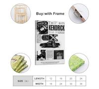 POKKMNJB Kendrick Poster Lamar Gnx Album Posters Aesthetic Canvas Wall Art Print Home Decor for Bedroom Living Room24x36inch(60x90cm) Frame-style