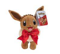 Pokémon Eevee Plush with Holiday Bow - 8-Inch Eevee Plush with Unique Accessory