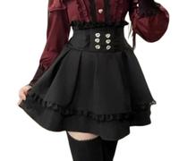Pokn Lolita Shirts Jirai Kei Fashion Kawaii Clothing Goth Shirts Women Lace Mesh Sheer Long Sleeve Blouse, Bottom, L