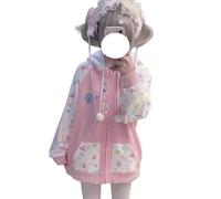 Pokn Y2K Jojifuku Cutecore Kawaii Hoodie Clothes Women Long Sleeves Tops Graphic Cutecore Shoujo Clothes, White, Large