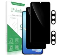 Pokolan 2+2 Pack Privacy Screen Protector for Samsung Galaxy S25 With Camera Lens Protector, Anti Spy Tempered Glass, 9H Hardness, Anti Scratch, Bubble Free, Easy to Install