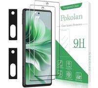 Pokolan 2+2 Pack Screen Protector for Google Pixel 6A 5G Tempered Glass, With Camera Lens Protector, 9H Hardness, No Bubbles, Anti-Scratch, Ultra Resistant