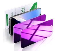 Pokolan 2 Pack Privacy Screen Protector for iPhone 13 Pro Max,14 Plus, Purple Anti Spy Tempered Glass, 9H Hardness, Case Friendly, Anti Scratch, No Bubbles