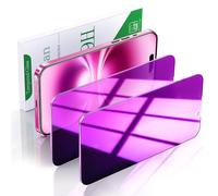 Pokolan 2 Pack Privacy Screen Protector for iPhone 16 Plus Purple Anti Spy Tempered Glass, 9H Hardness, Case Friendly, Anti Scratch, No Bubbles