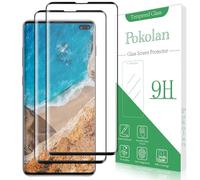 Pokolan 2 Pack Screen Protector for Samsung Galaxy S10 Plus Tempered Glass, 3D Curved Dot Matrix, High Sensitive, Bubble Free, Anti-Scratch, Easy to Install