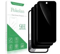 Pokolan 3 Pack Privacy Screen Protector for Google Pixel 10A 6.3-Inch, Anti Spy Tempered Glass, 9H Hardness, Case Friendly, Anti Scratch, No Bubbles, Easy to Install