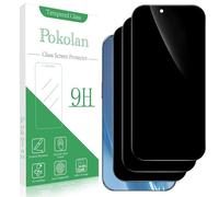 Pokolan 3 Pack Privacy Screen Protector for iPhone 17 Air/iPhone Air | 6.5-Inch, Anti Spy Tempered Glass, 9H Hardness, Case Friendly, Anti Scratch, No Bubbles, Easy to Install