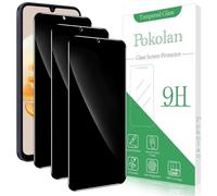Pokolan 3 Pack Privacy Screen Protector for Samsung Galaxy A26 5G, Anti Spy Tempered Glass, 9H Hardness, Case Friendly, Anti Scratch, No Bubbles, Easy to Install