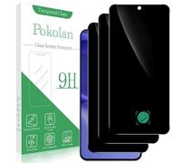Pokolan 3 Pack Privacy Screen Protector for Samsung Galaxy S25 FE 5G | 6.7-Inch, Anti Spy Tempered Glass, 9H Hardness, Support Fingerprint Unlock, Case Friendly, Anti Scratch, No Bubbles