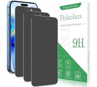 Pokolan Matte Privacy Screen Protector for iPhone 15 Pro Max/15 Plus | 3 Pack Anti-Glare matt Tempered Glass, Anti Spy, 9H Hardness, Anti Scratch, No Bubbles