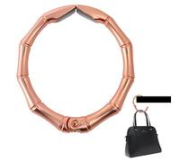 POKOTO Bag Hook Hanger, Holds Up to 33LB, Purse Hook for Desk, Under Table Bar Handbag Hanger, ledges, etc. Stylish Purse Holder Storage, Handbag Clips Hooks Holder Ring (S-Matte Rose Gold)