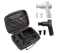 POKOTO Hypervolt GO 2/GO Massage Gun Case, Waterproof, Shock Resistant, Carrying Case with 2 Attachment Slots, 3 Plug Adapters, 18V Battery Charger Slot, Internal Mesh Pocket