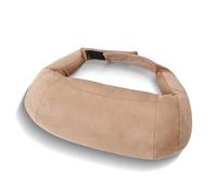 POKSRI 1P Car Neck Pillow for headrests, Suede Support Head Pillows for Driving,Plant-Based Polyester,11.8x6inch Drive Vehicle Cushion Seats (Beige)