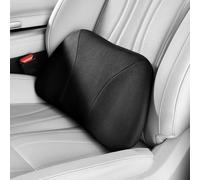 POKSRI Lumbar Support Pillow,Back Pain Relief Cushion,fits tightly around the waist,Memory Foam,Skin-friendly Suede Fabric,fit Car Drive,Office chair,Rest seat,Improve Posture,Portable,15.5''Lx 8.7''H