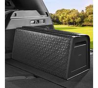 POKSRI Trunk Organizer,car organizers and storage,Leather Storage Box with lid,Collapsible and Adjustable,4K inches³(size C)