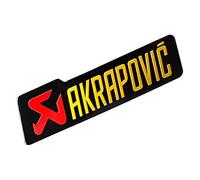 POKVEA 3D Aluminium Motorcycle Sticker Decal for Akrapovic Exhaust Gas Muffler Car Moto Decoration (Colour: 10 cm Yellow)