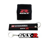 POKVEA Motorcycle 3D GSX-R Logo Front Brake Fluid Oil Reservoir Tank Cover Socks&Keychains For GSXR 600 750 1000 1100 1300 K1 K2 (Color : Style 10)