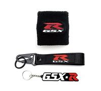 POKVEA Motorcycle 3D GSX-R Logo Front Brake Fluid Oil Reservoir Tank Cover Socks&Keychains For GSXR 600 750 1000 1100 1300 K1 K2 (Color : Style 18)